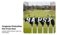 10 Pieces Golf Iron Head Covers | Padded Neoprene Construction, cushioning pull-on Design, Iron Headcovers with Printed Numbers