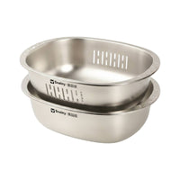 2 Pieces Draining Basin Pair Nested Kitchenware Long-Lasting for Kitchen