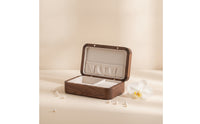 Jewelry Box with Hinged Lid Walnut Wood Wooden Jewelry Box Classic for Desktop
