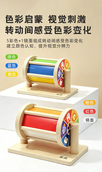 Montessori Wooden Educational Toy Set for Kids with Coin Box and Drum