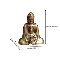 Sakyamuni Buddha Figurine Collectible Brass Buddha Statue Gift Idea for Office