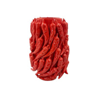 Vase with Chili Pepper Relief Glazed Decorative Vase Bold for Living Room, Entryway