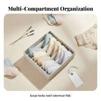 7compartment Underwear Divider Space Saving Drawer Organizer debrisresistant for Dorm Room