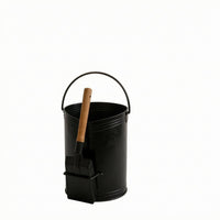 Fireplace Ash Container Cylindrical Home Cleaning Rolled Rim