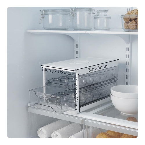 Drawer Egg Storage Box Date Tracker Marker Refrigerator Egg Dispenser