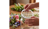 Flexible Silicone Flower Arranging Grid Stretchable Flower Arrangement Holder Long-Lasting Silicone Vase Grid Washable for Table Centerpieces