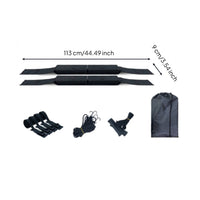 2 Pieces Non-Slip Roof Rack Pads Padded Soft Roof Rack with Straps Easy to Install Universal for Travelers, Outdoor Enthusiasts, Road Trips