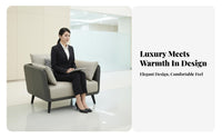 Minimalist Sofa and Coffee Table Combo Modern Design Reception Seating Sturdy Frame Configurable Design for Clients