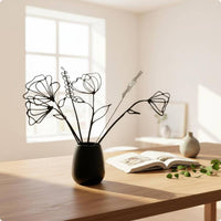 6 Pieces Fake Flower Vase Set Minimalist Design Table Ornament Modern Design