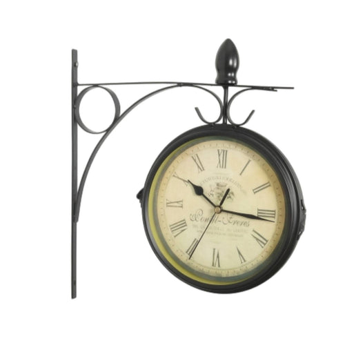 Scrollwork Wall Clock Antique-Inspired Farmhouse Wall Clock Sturdy for Hallway