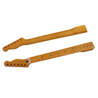 22-Fret TL Style DIY Electric Guitar Neck, 6-String Yellow Matte Maple