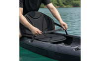 Padded Kayak Seat with Storage Bag Contoured Kayak Seat with Backrest for Fishing