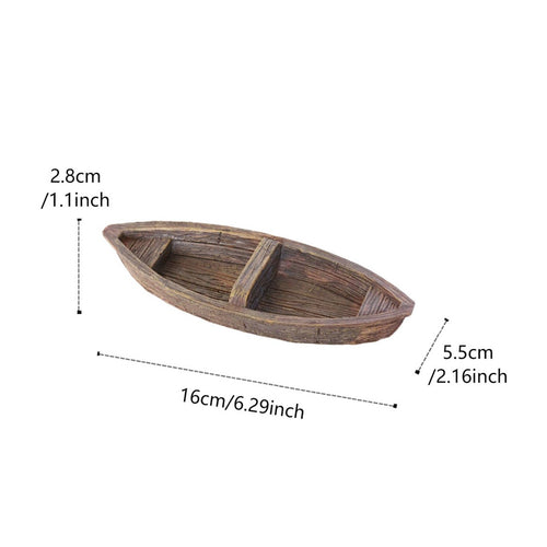Buoyant Resin Boat Waterproof Buoyant Boat Ornament Weather Resistant Pond Statue for Aquarium