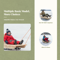 Ice Sled, Adjustable, Outdoor, Detachable, for Kids Adults