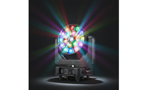 4 in 1 Moving Head Light with Bee-Eye Lens Pivoting RGBW LED Stage Light Beam Lighting Digital Multiplex for Performers, Dance Floors, Taverns, Weddings