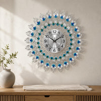 Peacock Wall Clock Luxury Home Decor Easy to Clean for Living Room