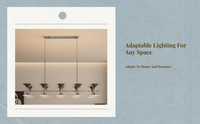 Adjustable LED chandelier for living room