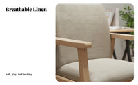 Upholstered Wooden Armchair Minimalist Design Desk Chair Ergonomic Design