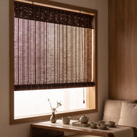 Bamboo Roller Blind Light Filtering Bamboo Roller Shade Adjustable for Sunroom
