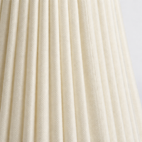 Light Shade with E27 and Double Fitting for Table Lamps, Pleated Textile Lampshade for Living Room Decor, Bedroom Ambient