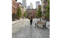 1:64 Miniature Figure Realistic Design Miniature Man Carrying Bag Model Train Layout People for Hobbyists
