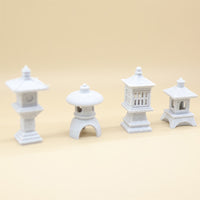 Miniature Japanese Stone Pavilion Model for Dollhouse Diorama