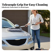 3 Pieces Nonmark Telescopic particles remover and Brush Kit Soft Bristles Extendable Handle Cleaning Tool Detachable unit Vehicle maintenance Product cleansable Reusable for vehicles fans, motorists, heavy-duty vehicle Owners, Garage, Driveway