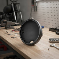 Matte Black 7-Inch Headlight Shell Universal Fit 7-Inch Headlight Housing Round Hardware Sturdy for Cafe Racer Projects