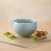 Matcha Bowl with Spout Handmade Ceramic Matcha Whisking Bowl Textured Finish Japanese Style