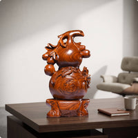 Gourd Ornament Artistic Gourd with Pedestal Natural for Entryway