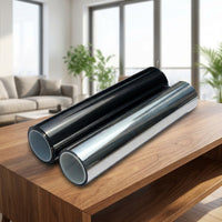 Window Film Privacy and Window Tint for Home Office, Silver Reflective Privacy Film for Bathroom, 2 Mil Window Security Film, 85% Heat Insulation