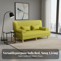 Space-Saving Multi-Position Sleeper Sofa Adjustable Backrest Convertible Couch Washable Cover Living Room Furniture Ergonomic Support for Small Apartment Residents, Students, Homeowners, Home Office