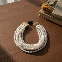 Layered Pearl Necklace Elegant Layered Necklace Versatile Jewelry for Brides, Weddings