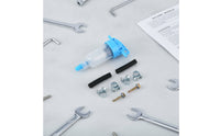 Clear Inline Fuel Filter Assembly Transparent Fuel Filter with Hoses Cylindrical Clamp-On