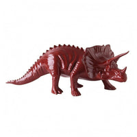 Triceratops Figurine 3D Crafted Metal Dinosaur Figurine Vintage Finish Horned Dinosaur Statue