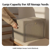 Underbed Storage Box particleproof Foldable Underbed Organizer twodirection fasteners