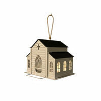 Church Shaped Bird Feeder Arched Openings Church Bird Feeder Weatherproof