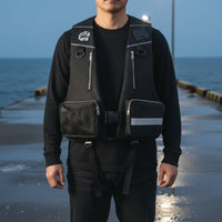 Fishing Life Vest Multi-Pocket Design Water Safety Gear Front Buckle for Adults