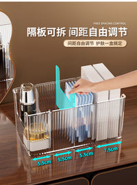 面膜收纳盒专用分格梳妆台桌面护肤品整理盒卫生间化妆品置物架 【2件装】面膜收纳盒