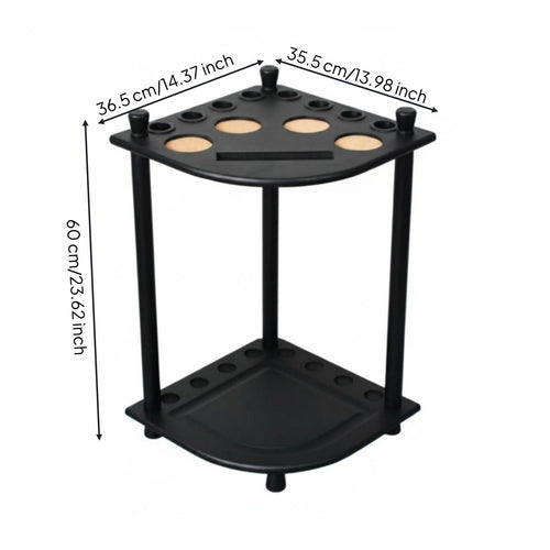 8 Hole Pool Cue Stand Floor Pool Cue Rack Easy to Assemble Game Room Storage