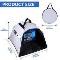 Portable Sunshade Beach Laptop Bag for Outdoor Work, Anti-Glare Computer Cover