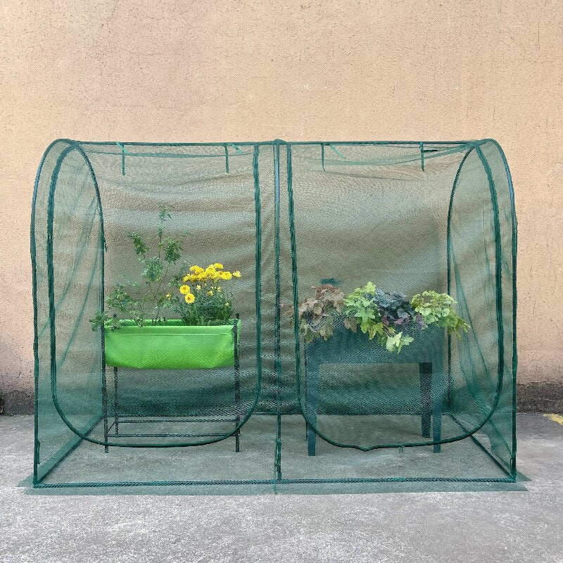 Garden Netting Canopy for Vegetables and Fruits, Bird and Insect Protection, Iron Frame and Mesh