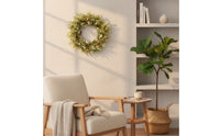 Artificial Decorative Wreath Green Faux Foliage Wreath Circular for Wall Decor