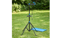 Adjustable Height Cycle Repair Stand Tripod Bike Repair Stand with Tool Tray Compact Steady for Workshop
