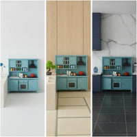 Dollhouse Kitchen Cabinet Compact Wooden Dollhouse Cabinet with a Sink Stylish Miniature Cooking Hob for OB11 Doll Fans, Diorama Displays