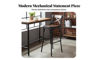 X-Shaped Spinerest Counter Stool with Spinerest High Chair Integrated Footrest Utilitarian and Aesthetic for Kitchen Island