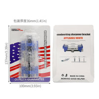 蓝色手动磨刀定角器 磨凿子 刨刀扁铲木工凿轴承滚轮木工用工具