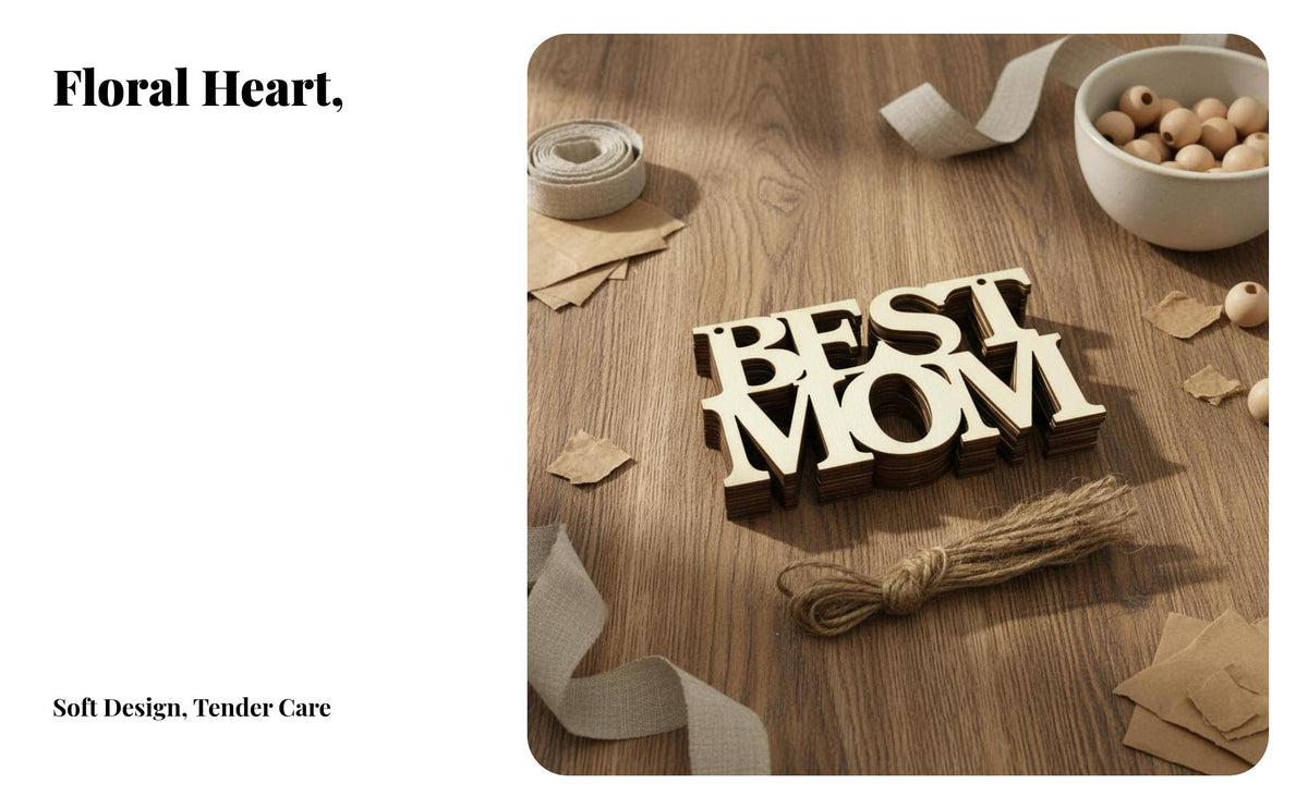 10 Pieces Parent Appreciation Day Hanging Decoration Rustic Design Father's Day Wooden Gift Tag Easy to Paint Cut Wooden Plaque for Mom, Dad