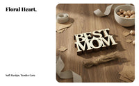 10 Pieces Parent Appreciation Day Hanging Decoration Rustic Design Father's Day Wooden Gift Tag Easy to Paint Cut Wooden Plaque for Mom, Dad