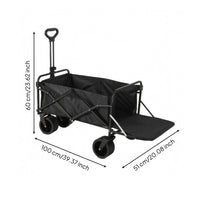 Foldable Wagon Swivel Wheels Collapsible Wagon Compact Fold for Picnics, Outings